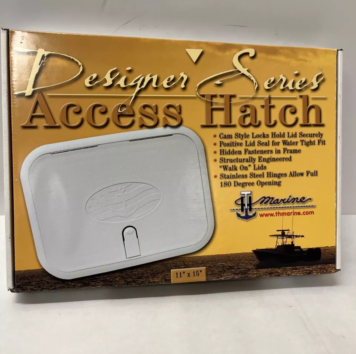 New Hatch 11x15 Polar White T-h Marine Hds-1115-1dp