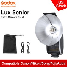 US Godox Camera Flash Speedlite Lux Senior Retro GN14 6000K for Canon Nikon Sony