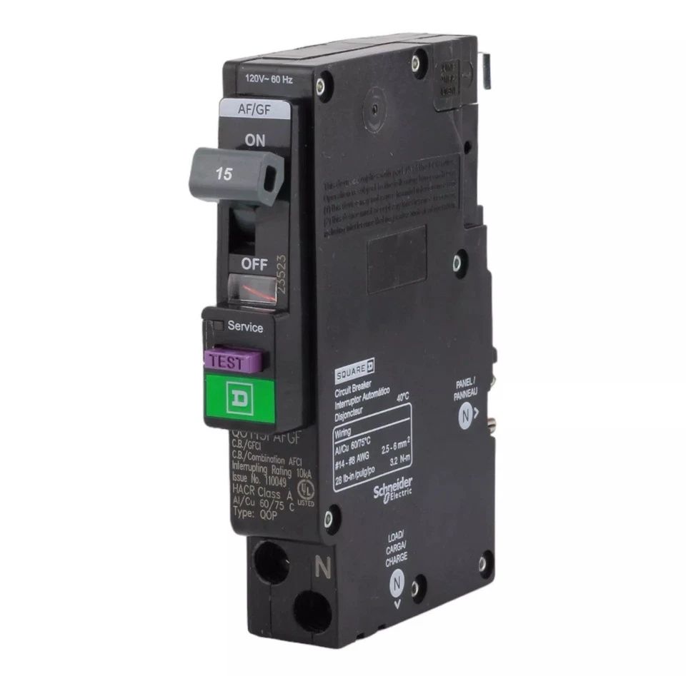 NEW Square D QO115PAFGF 15A 120V 1-Pole AFCI GFCI Dual Function Circuit Breaker - Image 4 of 4