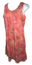 Vtg Pink Floral Maxi Dress Size 16 Whimsy Fairy Y2K Cottage Core Boho Sleeveless