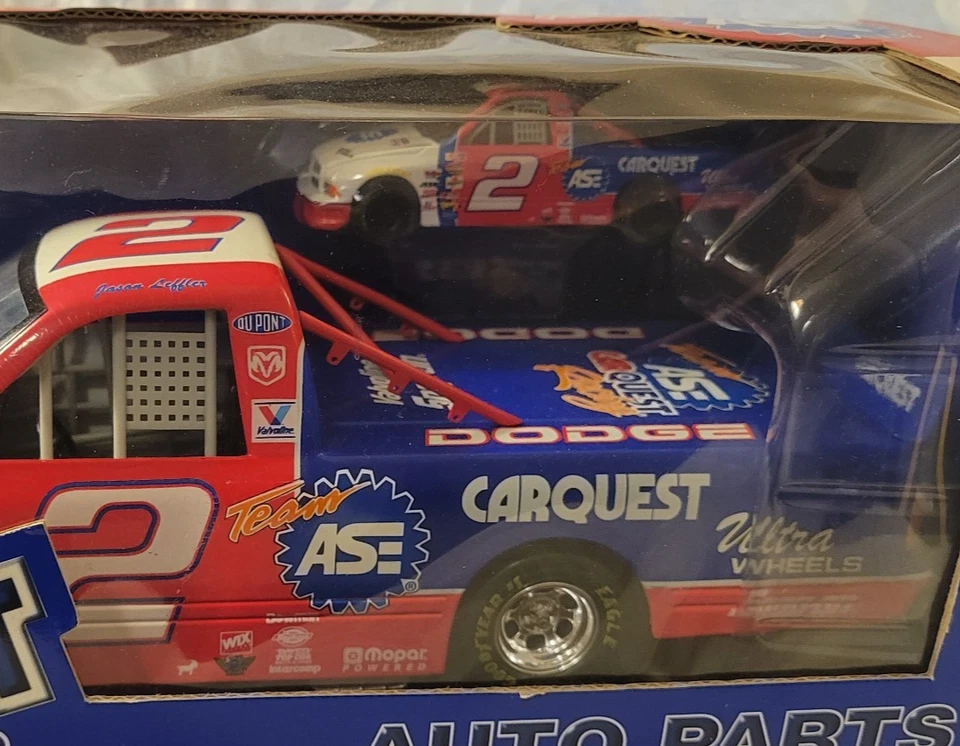 2002 Jason Leffler CarQuest Team ASE 1/18 & 1/43 Racing Champions Truck - Image 2 of 2