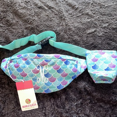 New Marley Lilly Mermaid Fanny Pack Water Holder Monogrammed M