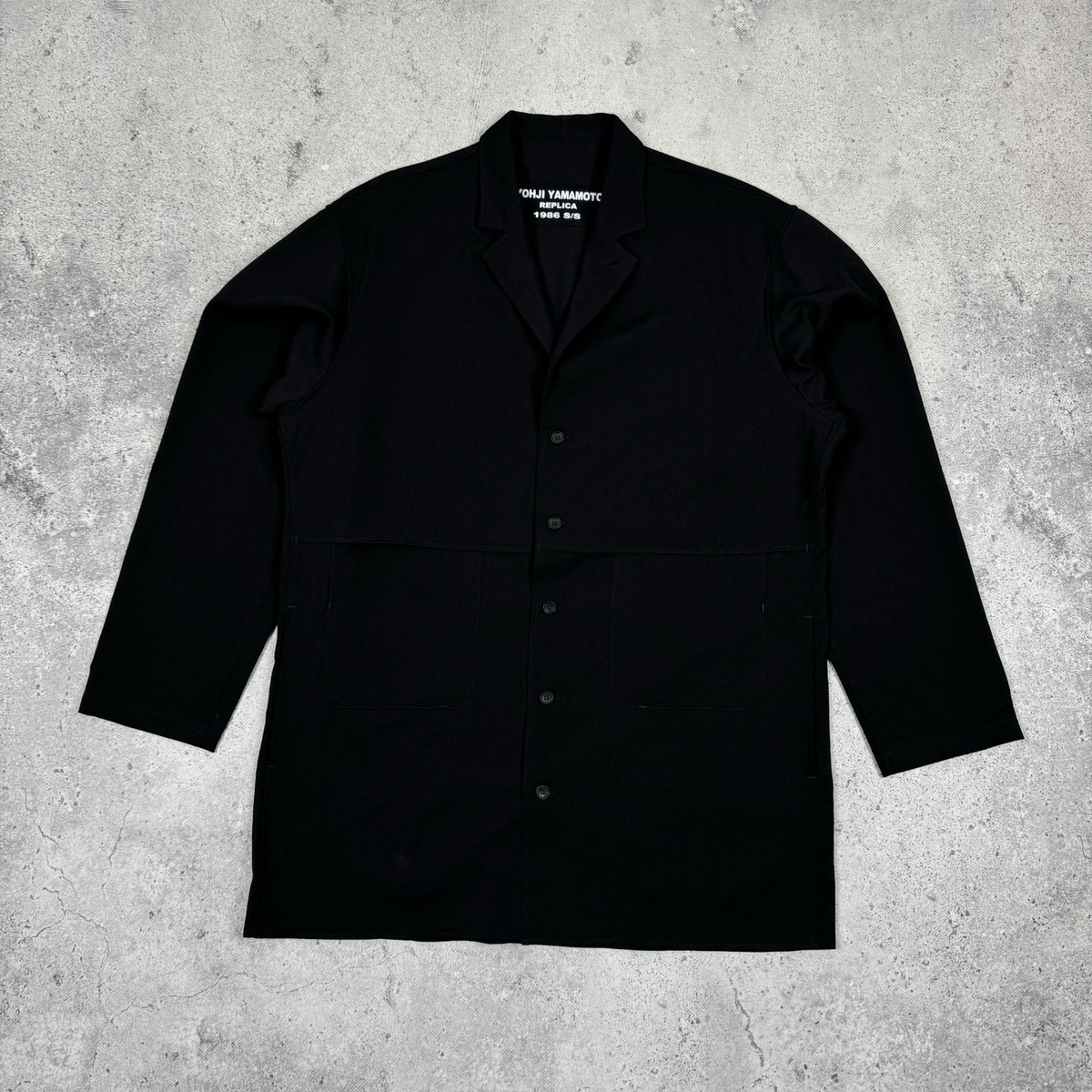 Yohji Yamamoto 1986 S/S Replica Wool Button Up Overshirt Light 