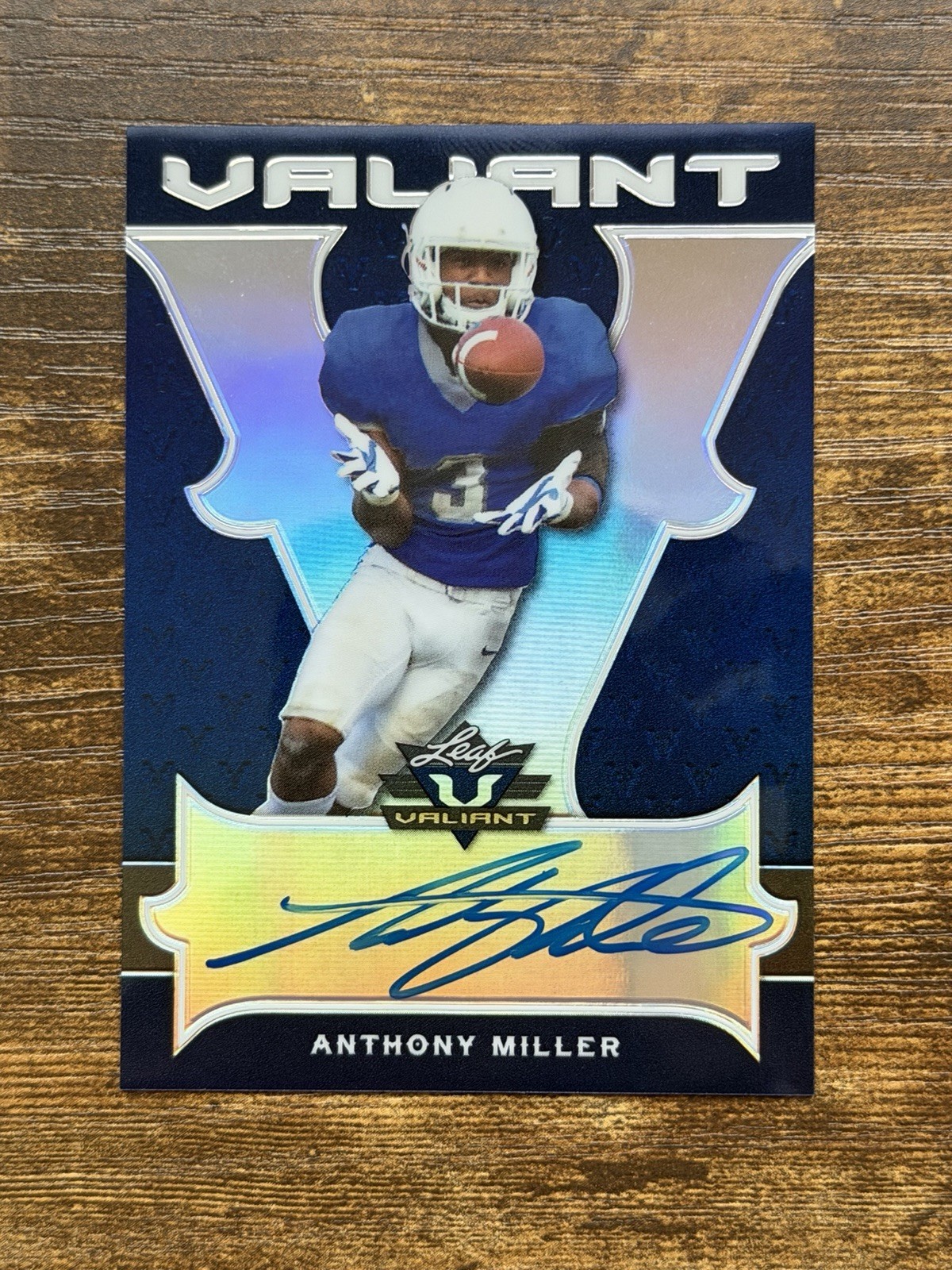 ANTHONY MILLER 2018 LEAF VALIANT BLUE ROOKIE AUTOGRAPH AUTO /25