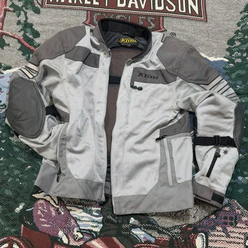 Klim Induction Pro Jacket Mens Large Grey Mesh Motorcycle Riding Gear 5056-000 - product listing photo