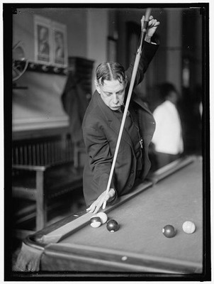 Photo:Alfredo de Oro 1914 Billiard Player Pool Cue Action Portrait