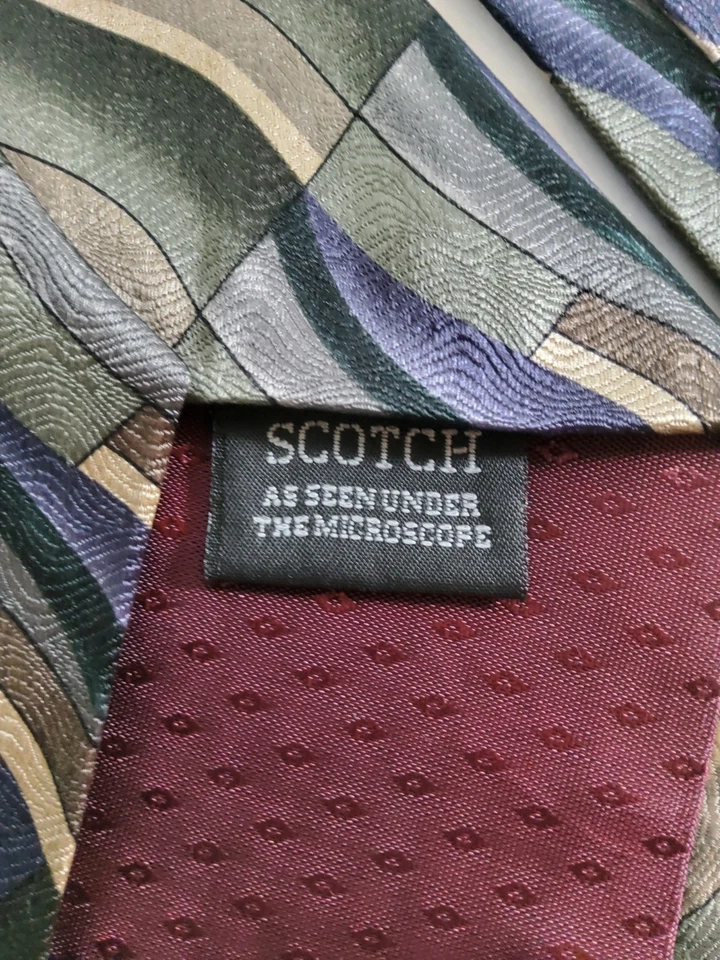 Cocktail Collection Men's Tie 100% Silk Made In USA  "Scotch Under A Microscope" - Image 4 of 4