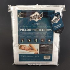 Scotchgard Pillow Protectors 2 Pack Queen Jumbo 20x30 Stain Water Resistant