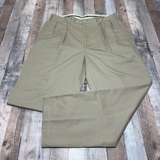 Vintage Polo Ralph Lauren Andrew Pant Mens 36x30 Tan Double Pleated Chino Khaki