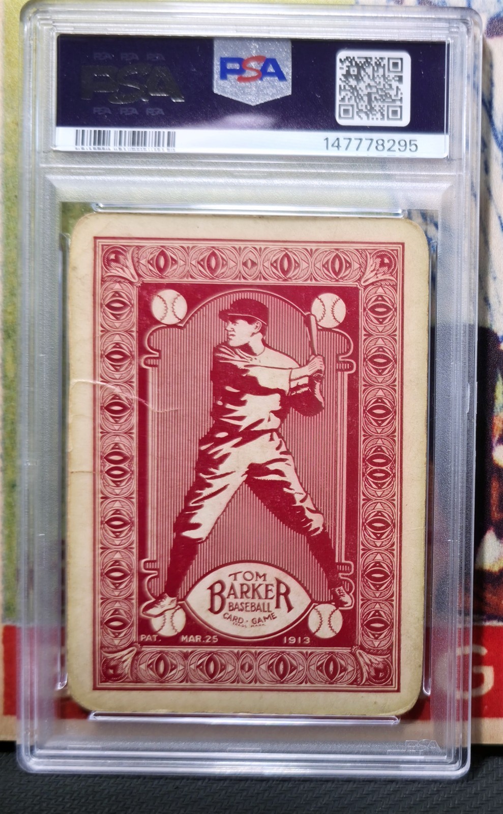 1913 Tom Barker Game CLYDE MILAN PSA 1 WASHINGTON SENATORS Prewar Vintage view 2