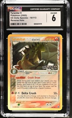 2005 Pokemon Tyranitar Delta Species 16/113 Reverse Holo CGC 6 | eBay