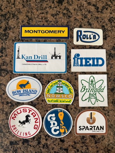 VINTAGE OILFIELD STICKER COLLECTION LOT OF 10 OILFIELD DRILLING 70S-80S