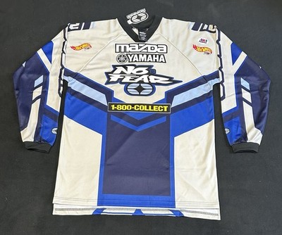 Maillot Vintage No Fear Honda XL – Manches Longues – Bleu – Course Motocross / Supercross – Taille XL