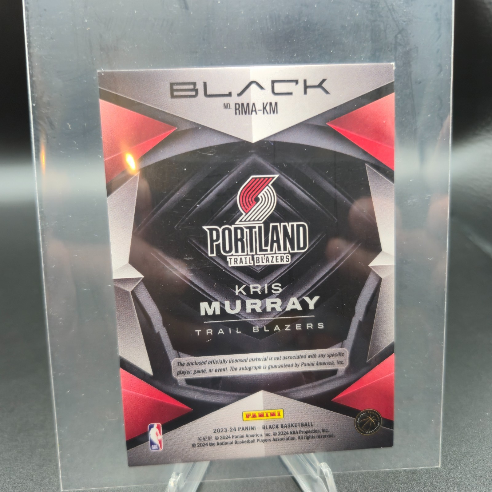 Kris Murray RC Rookie Patch Auto 1/1 - Panini Black view 11