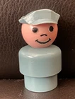 Vintage Fisher Price Little People Mailman Blue Boy Figure Post Office #876 #997