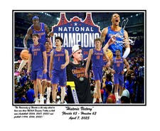 FLORIDA GATORS BASKETBALL HISTORIC VICTORY NATIONAL CHAMNPIONS 2025 PRINT