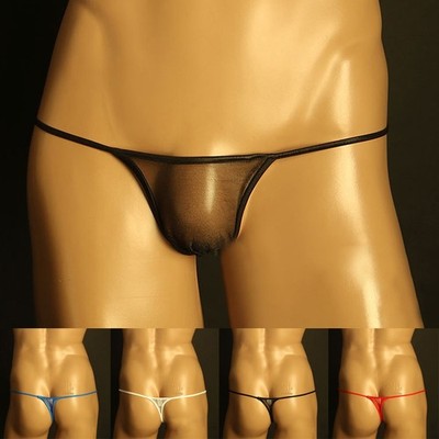 Herren G-String Unterwäsche T-Back Slip Sexy Tanga Bulge-Pouch Low Rise