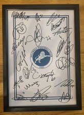 millwall Fc Signed 2025 2026 A4 Sheet Framed  hand signed 