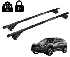 Nordrive Dachträge Querträgerr Für Skoda Kodiaq 2017-2021 Schwarz 120 Cm 100 Kg