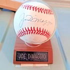 JOE DiMaggio  Autograph on a Official American League Baseball  With COA