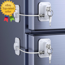 2 Pack Refrigerator Lock for Kids Toddlers and Adults Child Proof Fridge Door