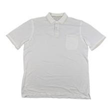 Brioni Shirt Mens XLARGE White Short Sleeve P...