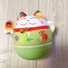 Maneki-neko Lucky Cat Figurine Japan Ceramic Halloween Gift