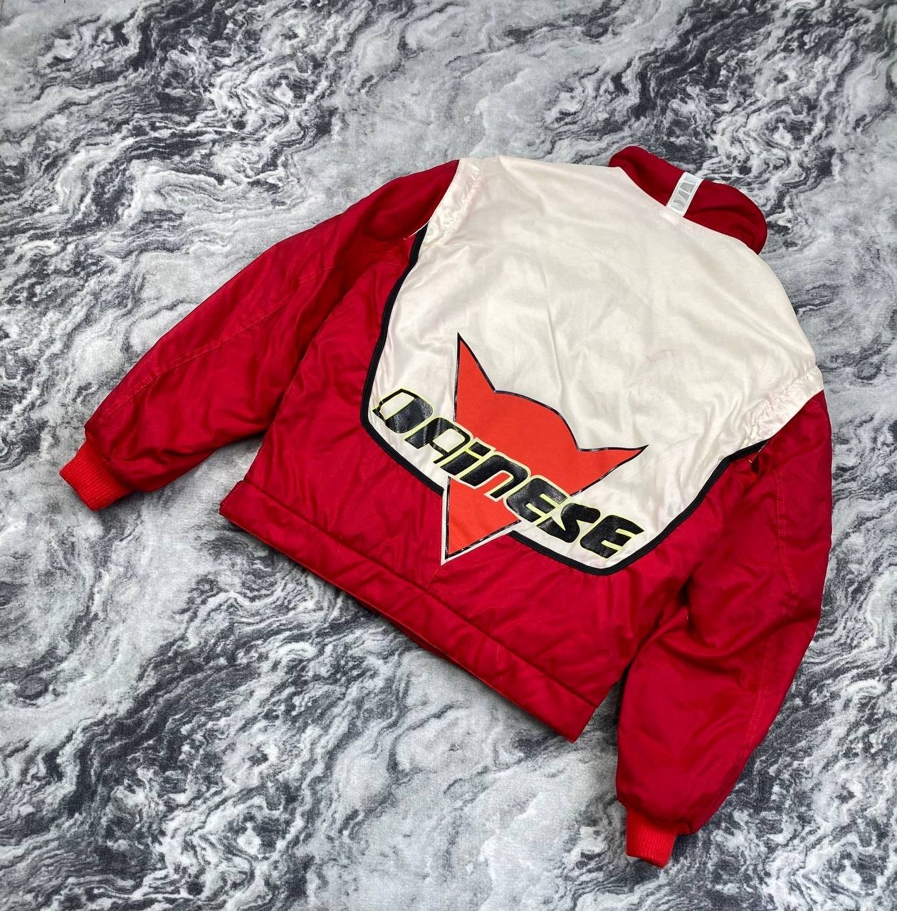 Vintage Dainese World Champion Racing 2 in 1 Bomber Jacket Men Size 48 Red