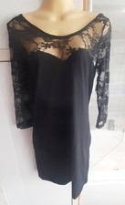 H&M Black Lace Dress Size 12 EUR 40 Party Going Out