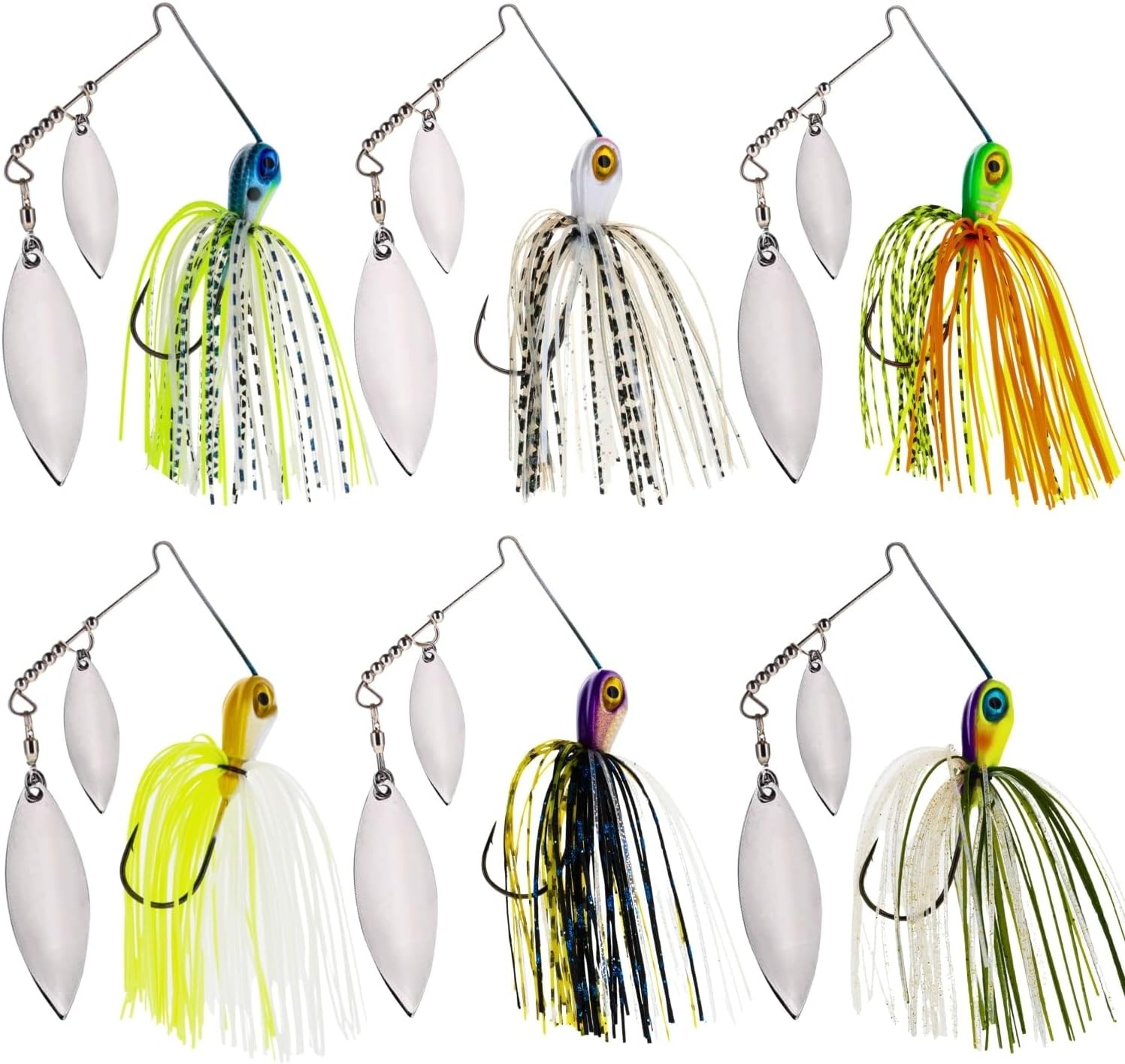 Reaction Tackle Tungsten Spinnerbait – Double Willow 1/2 oz, Charming Shad - Image 3