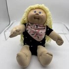 Vintage 1983 Cabbage Patch Doll Girl Blonde Hair Blue Eyes, One Dimple