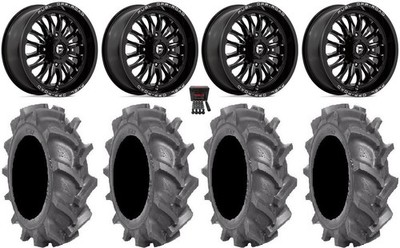 Fuel ARC 20'' Wheels Black 38'' BKT AT 171 Tires Commander Maverick