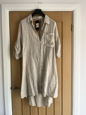  Linen Bow Back Shirt Dress Beach BNWT 
