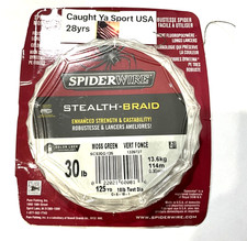 Spiderwire Stealth Braid 30 lb test 125 yards moss green NIP