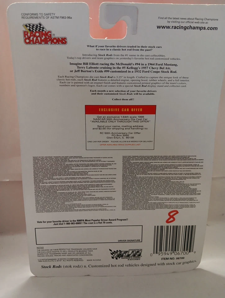 Varillas de stock Racing Champions 50 aniversario 55 Chevy Bel Air edición limitada nuevas en caja Foto 2 de 2
