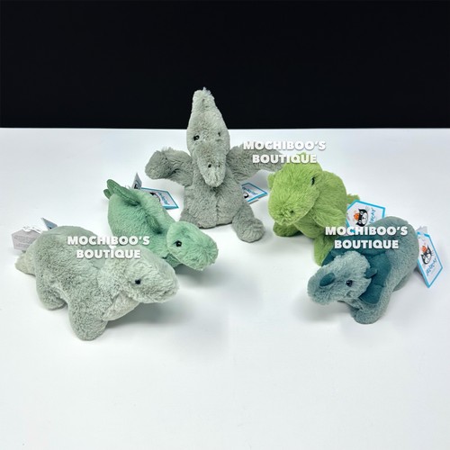 Jellycat Mini Fossilly Dinosuar FULL SET BUNDLE OF 5 Soft Plush Toys -FAST SHIP!