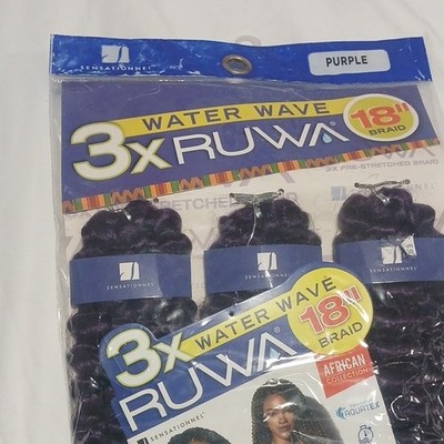 Sensationnel X-Pression 3XRUWA Water Wave 18in Wavy Crochet Braid Purple