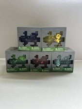 Minecraft Jelly Cube Fidget Toy- Lot of 5- Yellow- Blue- Red- Green- Purple