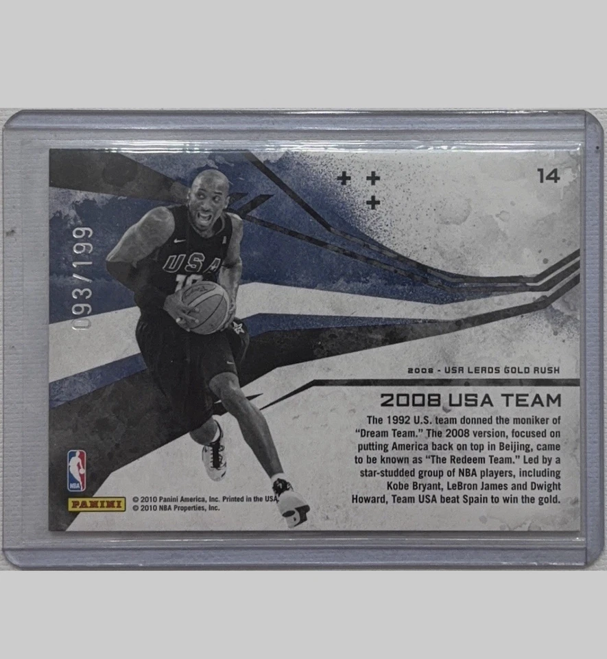 2010-11 Panini Rookies & Stars Kobe Bryant Moments in Time Holofoil🔥 #/199 USA! - Image 2 of 2
