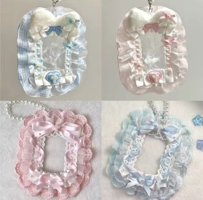 Kawaii Decorated Keychain Photo Case Card Holder For IDs And Pictures