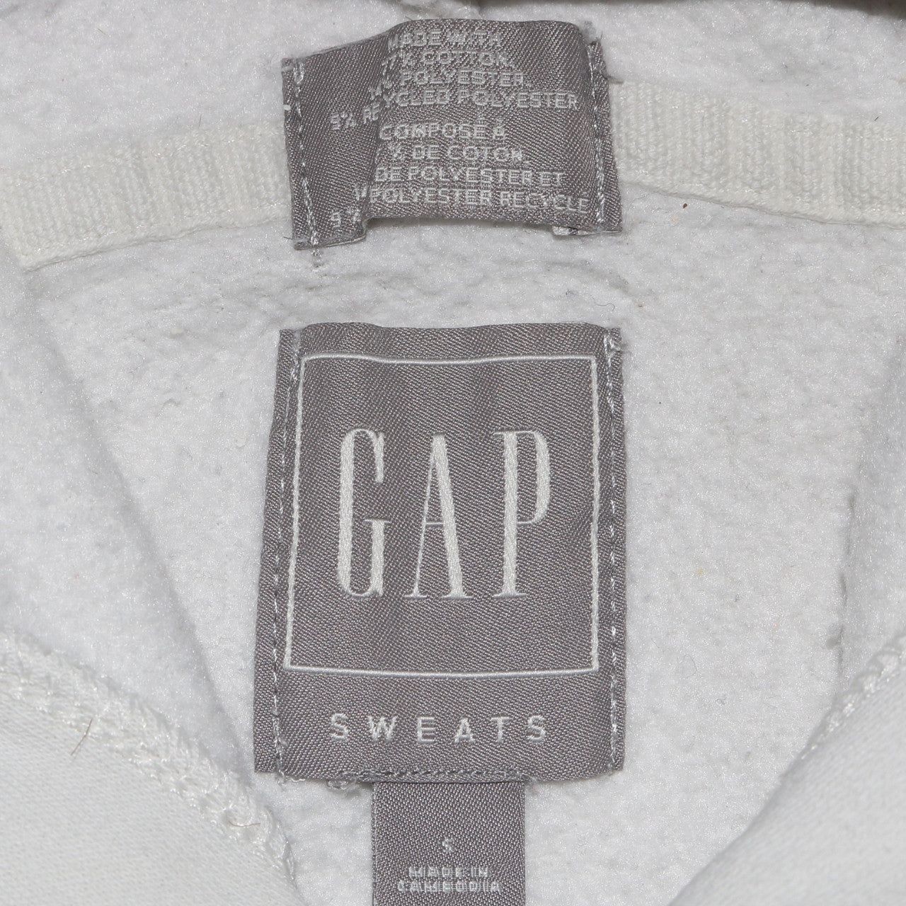 Gap White Hoodie Mens S image 4
