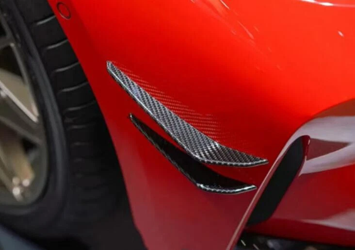 Dry Carbon Fiber Front Bumper Canards Lip Splitter Fins For BMW M3 M4 2021-2022 - Image 3 of 4