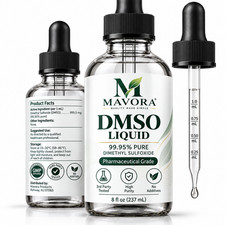 Mavora DMSO Liquid 99.99 Pure Dimethyl Sulfoxide, Low Odor, 8 oz