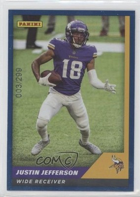 2021 Panini NFL Sticker & Card Collection Blue /299 Justin Jefferson #6 4r7