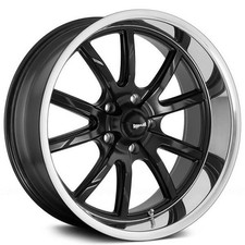 Matte Black With Polished Lip Ridler Wheels 650 20x10 Rims 4pcs D4