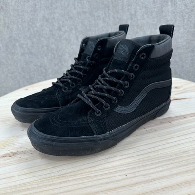 Vans Sk8-Hi MTE Triple Black Ballistic High Top Sneakers Suede Mens 9.5 Shoes