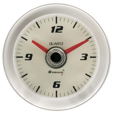 Equus Clock 8000; 8000 Series Clock 12 Hour 2 in., White/Black