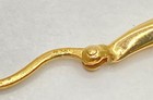 14K Yellow Gold Tapered Hoop Earrings 1" Drop 2.06g 585 Hallmarked — photo 6