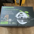 GreenWorks CR13B00 7 1/4" Corded Circular Saw, 2.5" Depth, 0°-45° Cutting Angle