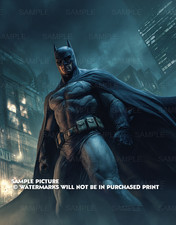 BATMAN DC ART PRINT 8" x 10" BATMAN DC FAN ART WALL ART HOME DECOR